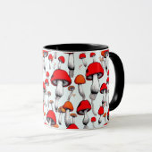 ROTE ORANGE-KOMICBOOK-STIL TASSE (VorderseiteRechts)