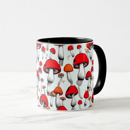 ROTE ORANGE-KOMICBOOK-STIL TASSE (VorderseiteRechts)