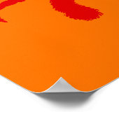 Rote Orange Krabbe Poster (Ecke)