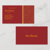 Rote orange Mode Visitenkarte (Vorne/Hinten)