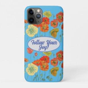 Rote Orange Mohn Mohnblumen floral Blau Deine Freu Case-Mate iPhone Hülle
