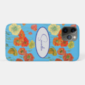 Rote Orange Mohn Mohnblumen floral Blaue Mädchen N Case-Mate iPhone Hülle (Rückseite (Horizontal))