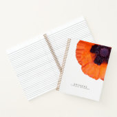Rote Orange Mohn Personalisiert Notizblock (Innenseite)