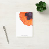 Rote Orange Mohn Personalisiert  Post-it Klebezettel (Büro)