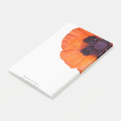 Rote Orange Mohn Personalisiert  Post-it Klebezettel (angewinkelt)