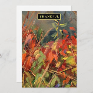 Rote Orange Natur Kunst, Dichtung und Musik Feiertagskarte