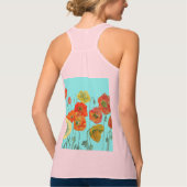 Rote Orange Poppy Frische Pasta machen Blume Tank Top (Rückseite)
