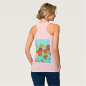 Rote Orange Poppy Frische Pasta machen Blume Tank Top (Rückseite Vollansicht)