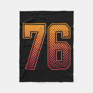 Rote Orange Sports Nummer 76 Trikot Spieler Unifor Fleecedecke