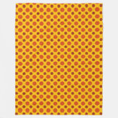 ROTE ORANGE YELLOW AUTUMN POLKA DOTS FLEECEDECKE (Vorderseite)