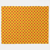 ROTE ORANGE YELLOW AUTUMN POLKA DOTS FLEECEDECKE (Vorderseite (Horizontal))