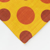 ROTE ORANGE YELLOW AUTUMN POLKA DOTS FLEECEDECKE (Ecke)