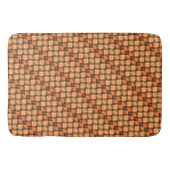 Rote orangefarbene Schachpartien, die neue quadrat Badematte (Vorderseite)