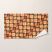 Rote orangefarbene Schachpartien, die neue quadrat Badhandtuch Set (Handtuch)