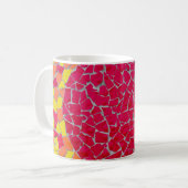 Rote, orangefarbene und gelbe Bilder Kaffeetasse (Vorderseite Links)