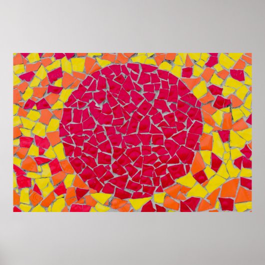 Rote, orangefarbene und gelbe Bilder Poster (Vorne)