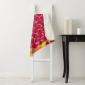 Rote, orangefarbene und gelbe Bilder Sherpadecke (Beispiel)