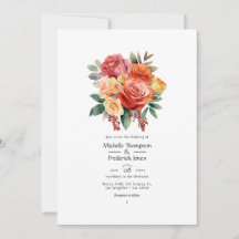 Rote, orangefarbene und magere blutige Hochzeit
