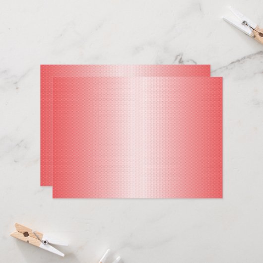 Rote, orangefarbene und rosa Pinselstriche vermisc Einladung (Vorderseite/Rückseite Beispiel)