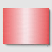 Rote, orangefarbene und rosa Pinselstriche vermisc Gästebuch (Rückseite)