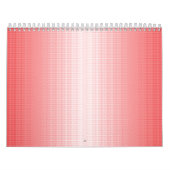 Rote, orangefarbene und rosa Pinselstriche vermisc Kalender (Titelbild)