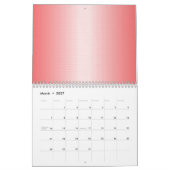 Rote, orangefarbene und rosa Pinselstriche vermisc Kalender (Mär 2027)