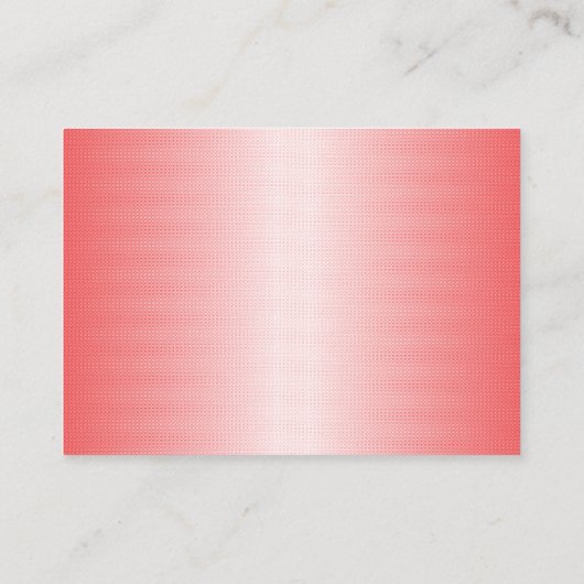 Rote, orangefarbene und rosa Pinselstriche vermisc Platzkarte (Rückseite)