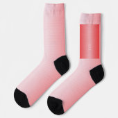 Rote, orangefarbene und rosa Pinselstriche vermisc Socken (Linkes Detail)