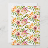 Rote Orangen Blumengrün Blätter Gold 75. Geburtsta Einladung (Rückseite)