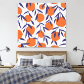 Rote Orangen tropisches, nahtloses Muster. Leinwanddruck (Insitu (Schlafzimmer))