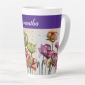 Rote Orangenblütenmohn Blume Pfefferblüten Milchtasse (Rechte Ecke)