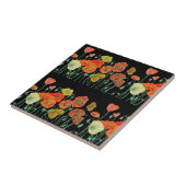 Rote Orangenmohnblume Blume Poppies Blumengestein Fliese (Seite)