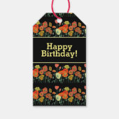 Rote Orangenmohnblume Blume Poppies Blumengestein Geschenkanhänger (Vorderseite)