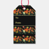 Rote Orangenmohnblume Blume Poppies Blumengestein Geschenkanhänger (Rückseite)