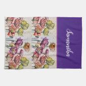 Rote Orangenmohnblume Blume Poppies Blumengestein Geschirrtuch (Horizontal)