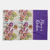 Rote Orangenmohnblume Blume Poppies Blumengestein Geschirrtuch (Horizontal)