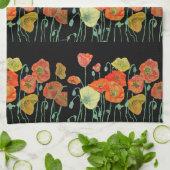 Rote Orangenmohnblume Blume Poppies Blumengestein Geschirrtuch (Gefaltet)