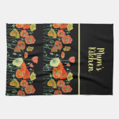 Rote Orangenmohnblume Blume Poppies Blumengestein Geschirrtuch (Horizontal)