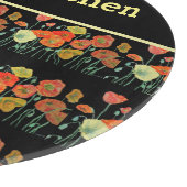 Rote Orangenmohnblume Blume Poppies Blumengestein Schneidebrett (Ecke)