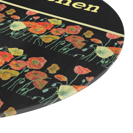 Rote Orangenmohnblume Blume Poppies Blumengestein Schneidebrett (Ecke)