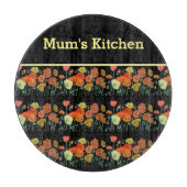 Rote Orangenmohnblume Blume Poppies Blumengestein Schneidebrett (Vorderseite)