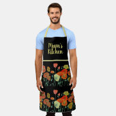 Rote Orangenmohnblume Blume Poppies Blumengestein Schürze (Getragen)