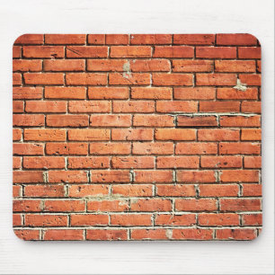 Rote Orangerote Kleine Backsteinmauer Mousepad