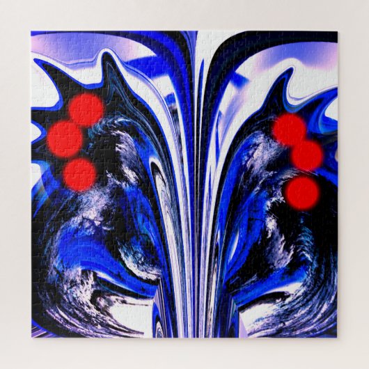 Rote Orbs in der Nachtkunst Puzzle (Vertikal)