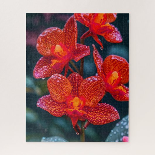 Rote Orchid-Blume Puzzle (Vertikal)