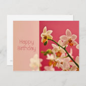 Rote Orchid - Geburtskarte Postkarte (Vorne/Hinten)