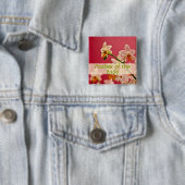 Rote Orchidee • Hochzeits-Knopf Button (Beispiel)