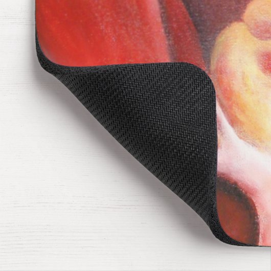 Rote Orchidee Mousepad (Ecke)