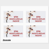 Rote Orchidee Rechteckiger Aufkleber (Blatt)