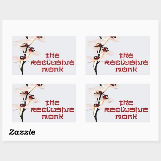 Rote Orchidee Rechteckiger Aufkleber (Blatt)